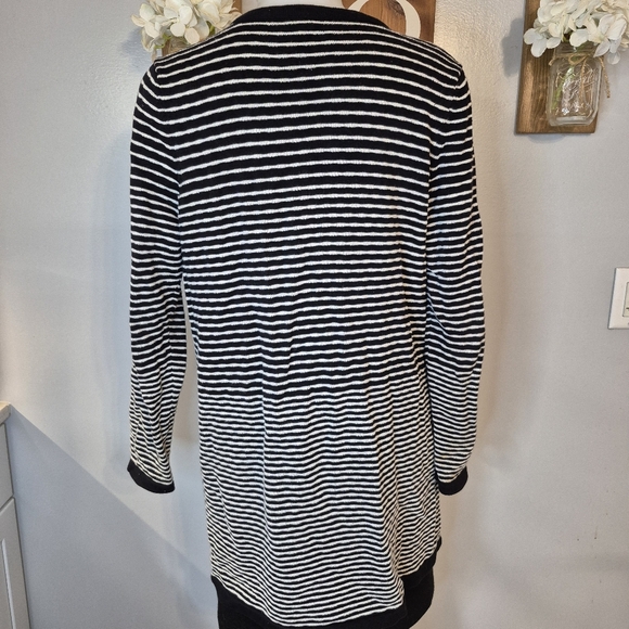 Charter Club Open Front Striped Cardigan - Picture 4 of 7
